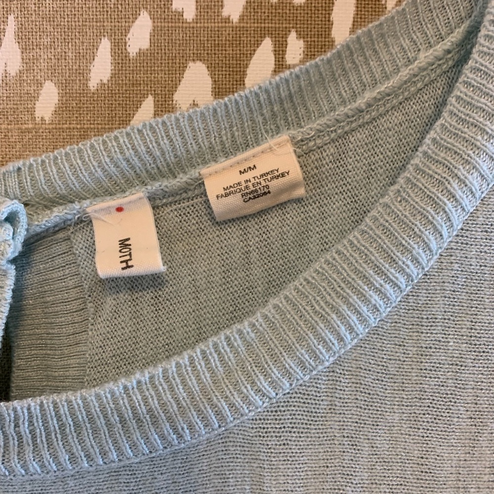 Anthropologie Moth Button Back Top - image 2